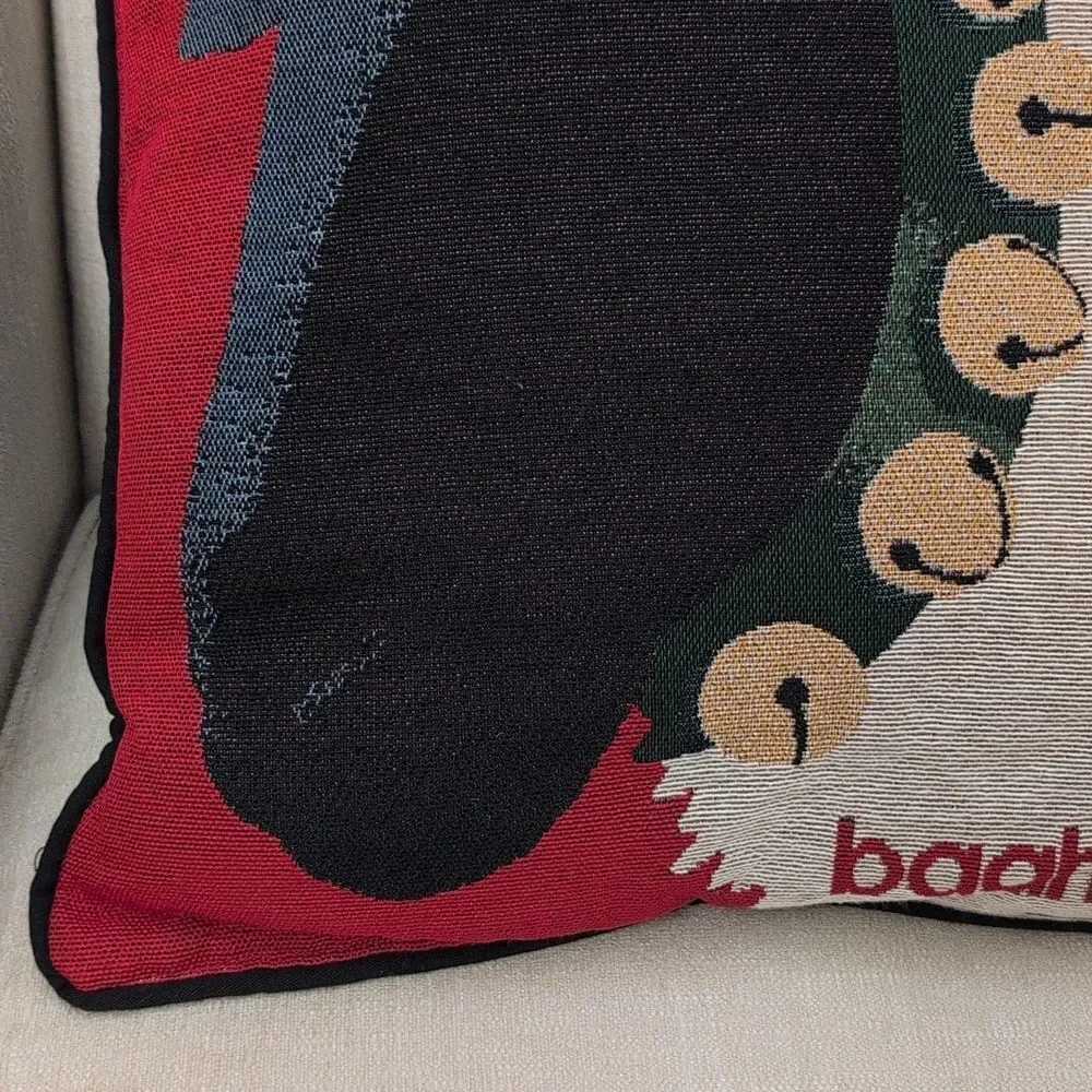 Baah Humbug Sheep Tapestry Christmas Throw Pillow NWT Art Institute of Chicago